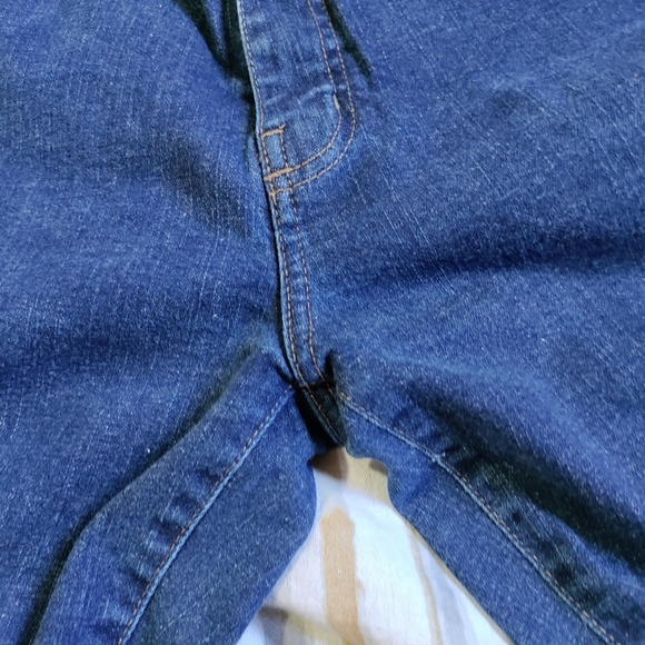 Barbara Casasola Dark Wash Blue Denim Straight Leg Boot Cut Jeans High Rise - Picture 9 of 12